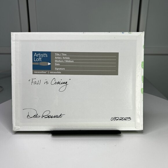 Fall Is Coming Nature Landscape Art Original Acrylic Painting 6" x 8" Unframed - Picture 6 of 6